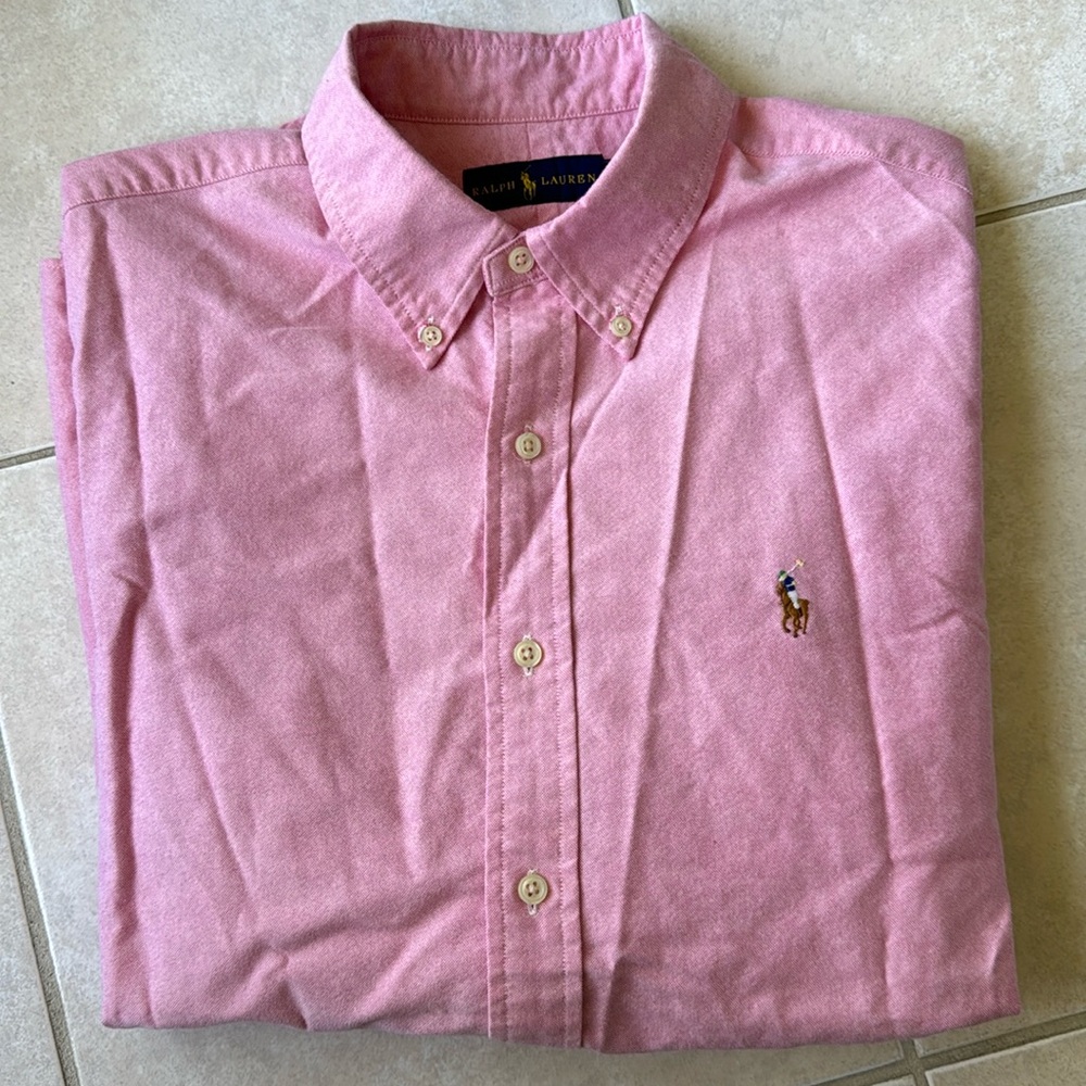Men’s Ralph Lauren Oxford Shirt - Pink - Size: Large